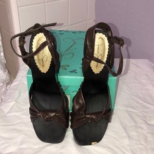 Jessica Simpson wooden heels